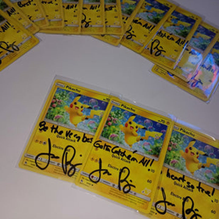 Autographed Pikachu Card