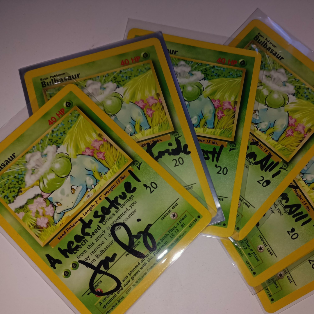 Autographed Vintage 1st Gen Bulbasaur