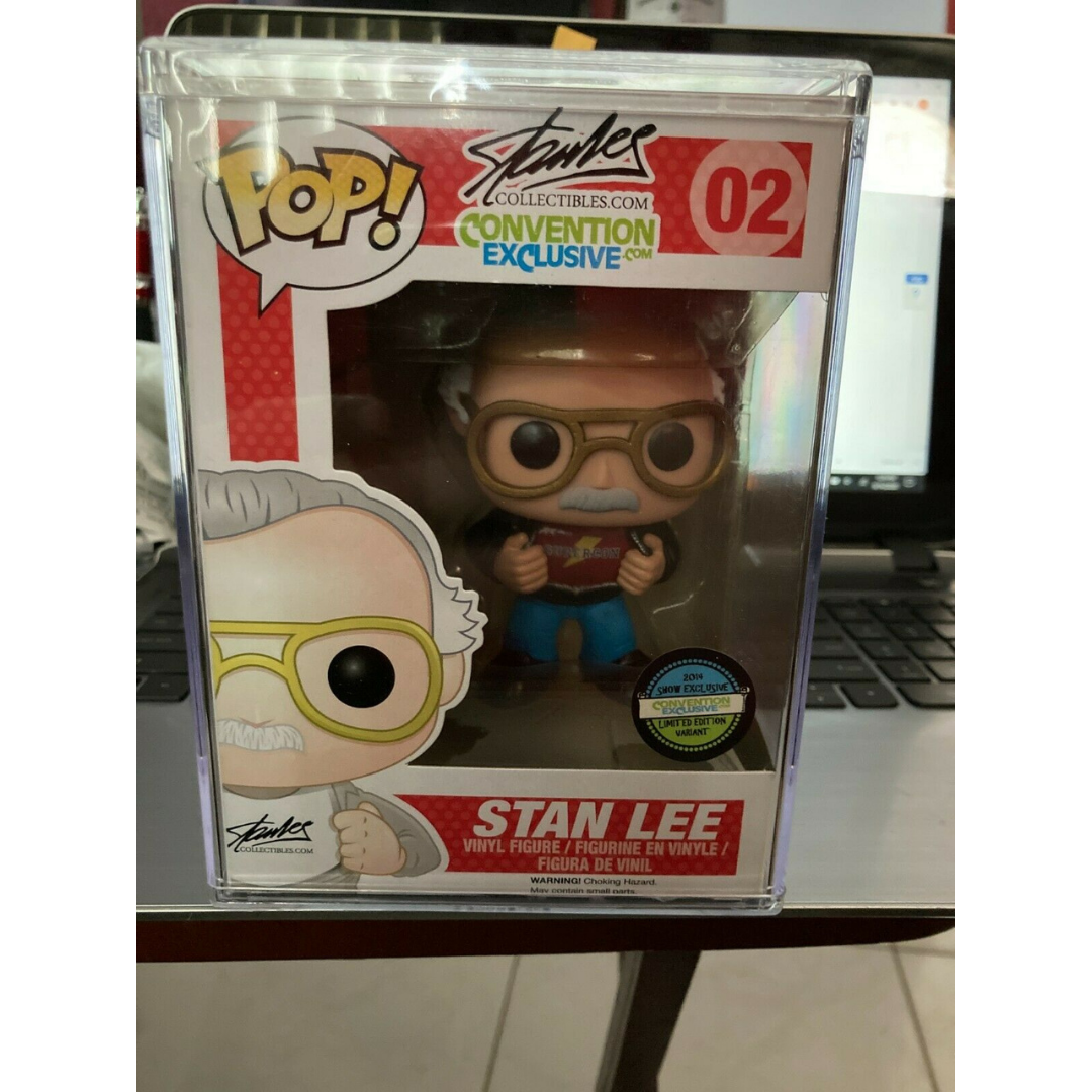 Funko POP! Stan Lee SuperCon 02 2014  Very Rare &amp; Vaulted w/Pop protector