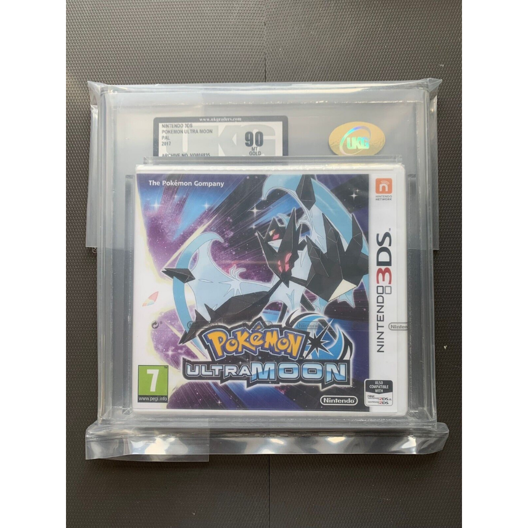 Nintendo DS 3DS, Pokémon Ultra Moon, Graded, UKG 90 MT Gold