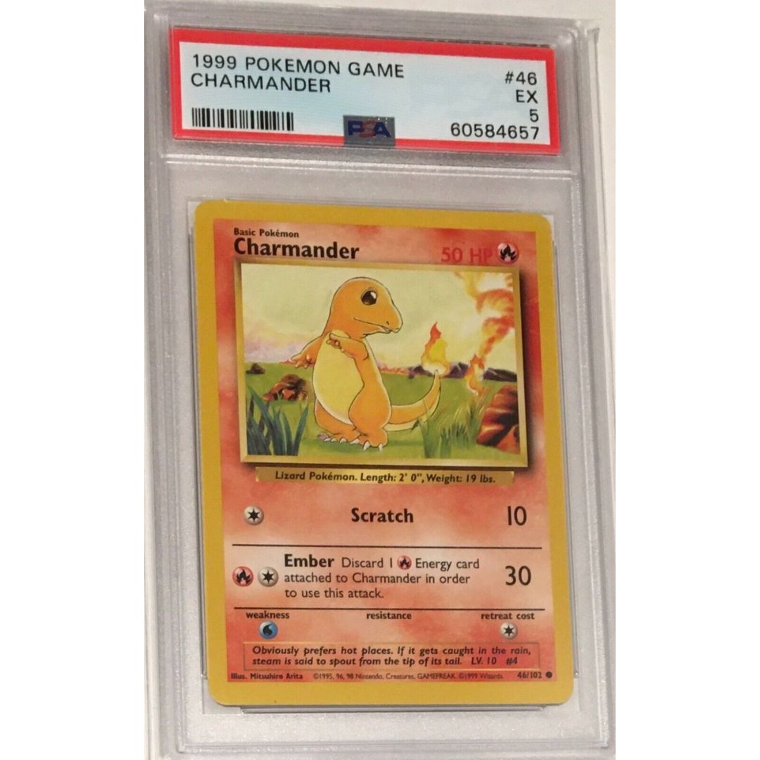 1999 Pokemon Original Base Set PSA 5 Charmander