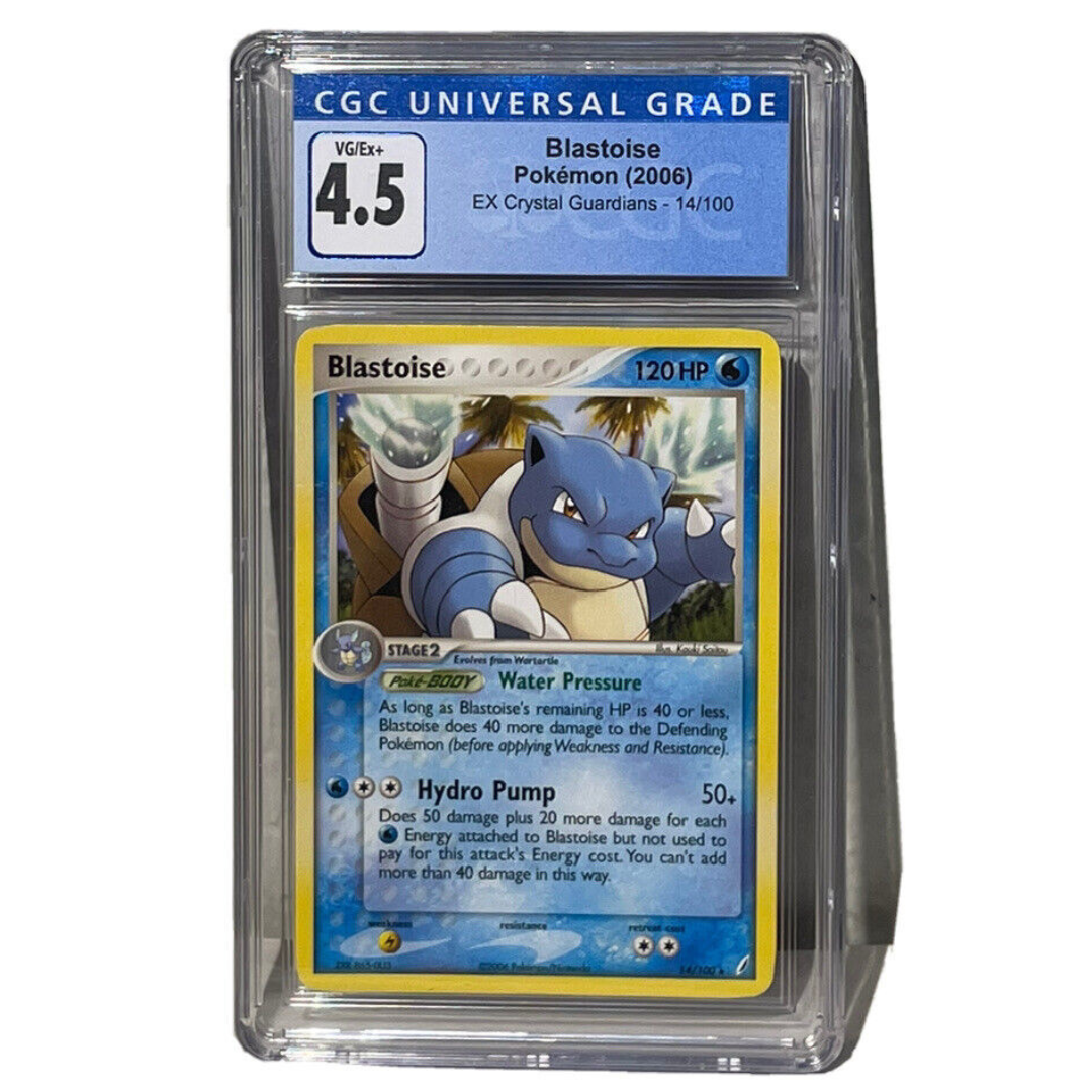 CGC GRADE: 4.5 - Blastoise (2006) , EX Crystal Gaurdians - 14/100