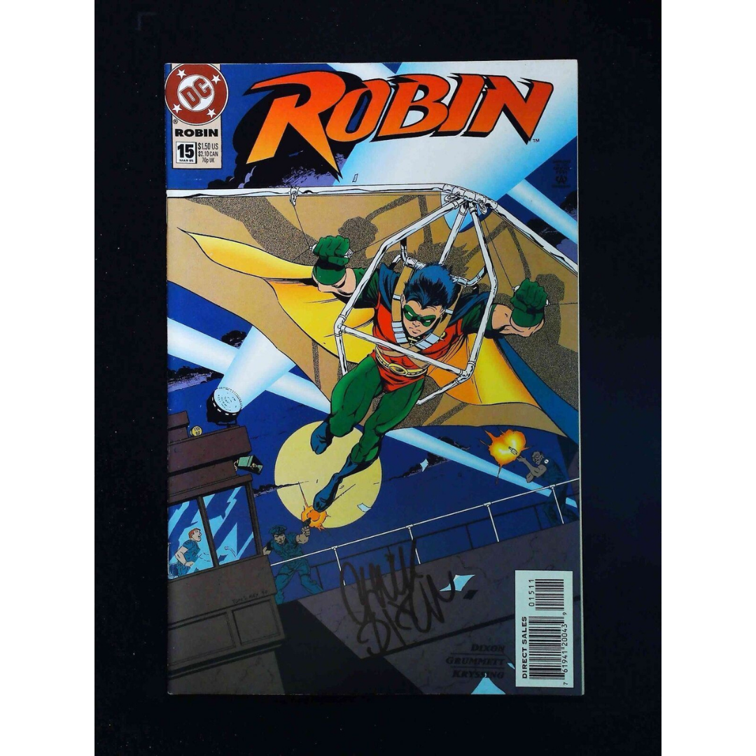 Robin #15 Dc Comics 1995 Vf+ Signed By Chuck Dixon