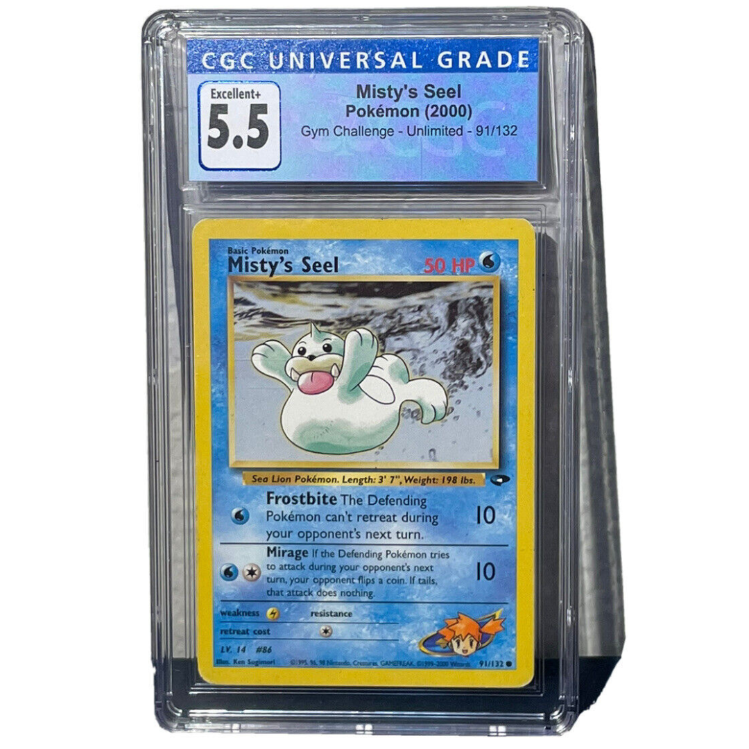 CGC GRADE: 5.5, Misty’s Seel (2000), Gym Challenge