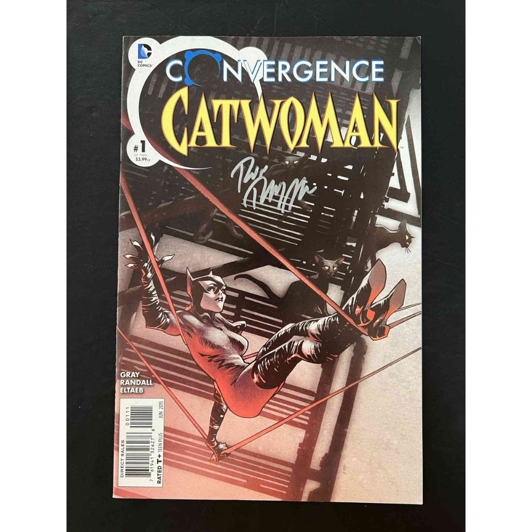 CONVERGENCE CATWOMAN #1 DC COMICS 2015 VF+ SIGNED BY RON RANDALL