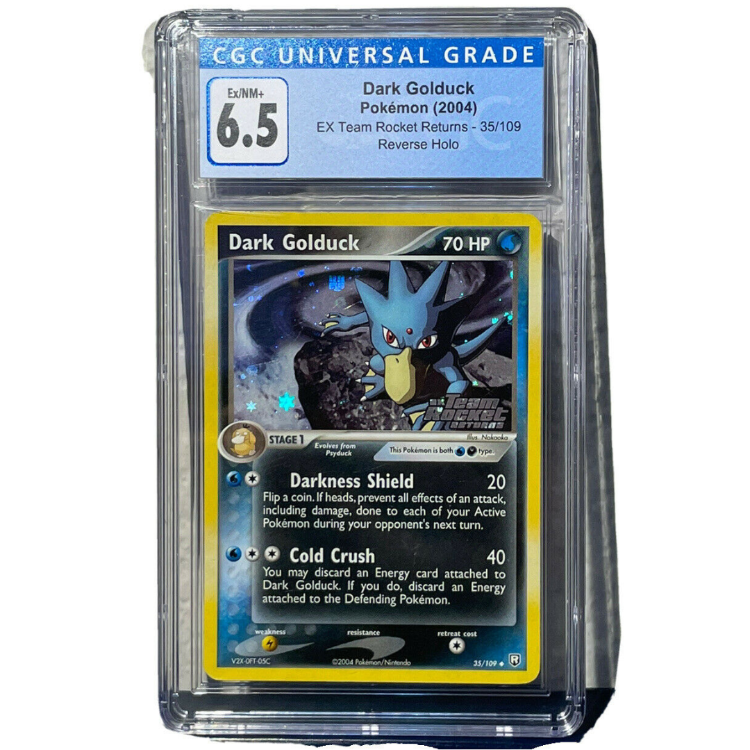 CGC GRADE: 6.5, Dark Golduck (2004), EX Team Rocket Returns