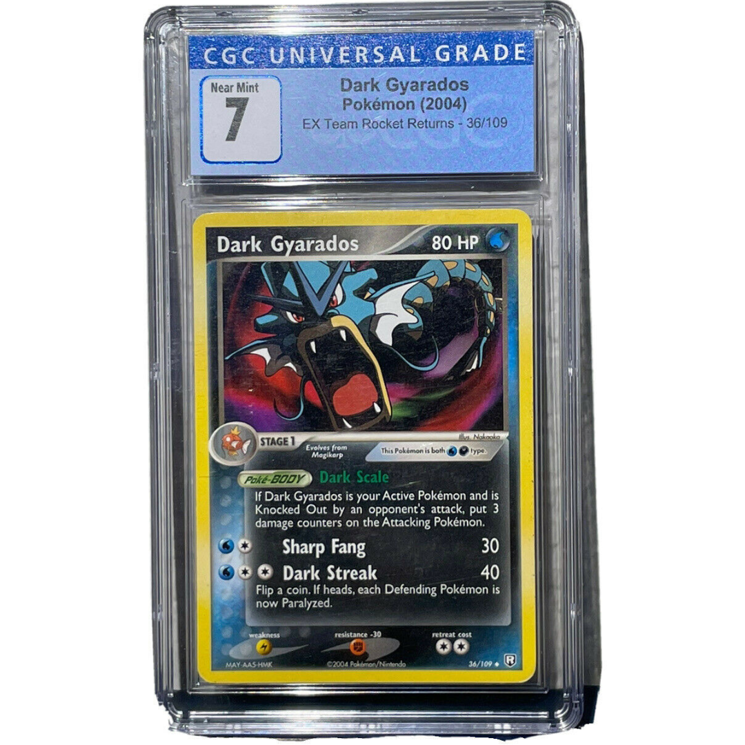 CGC GRADE: 7 - Dark Gyarados (2004) , EX Team Rocket Returns