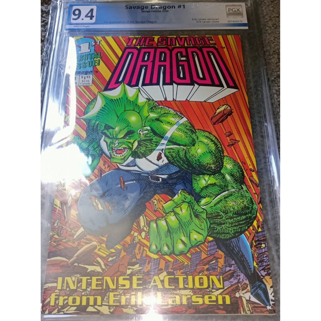 Savage Dragon #1 1992 White Cover Variant Image Comics PGX 9.4 GRADED