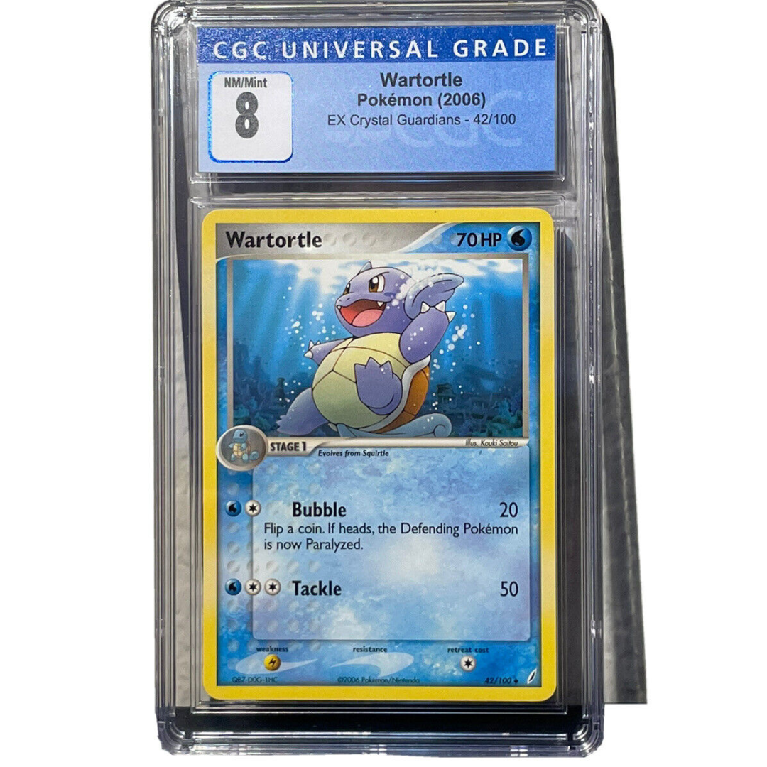 CGC GRADE: 8, Wartortle (2006), EX Crystal Guardians