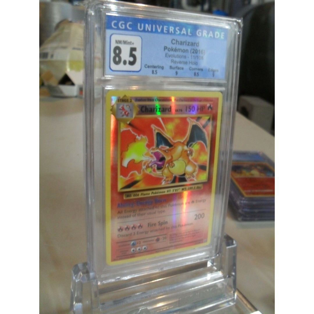 CGC Graded 8.5 Charizard 11/108 Evolutions SUBGRADES Rev Holo rare Pokemon Card