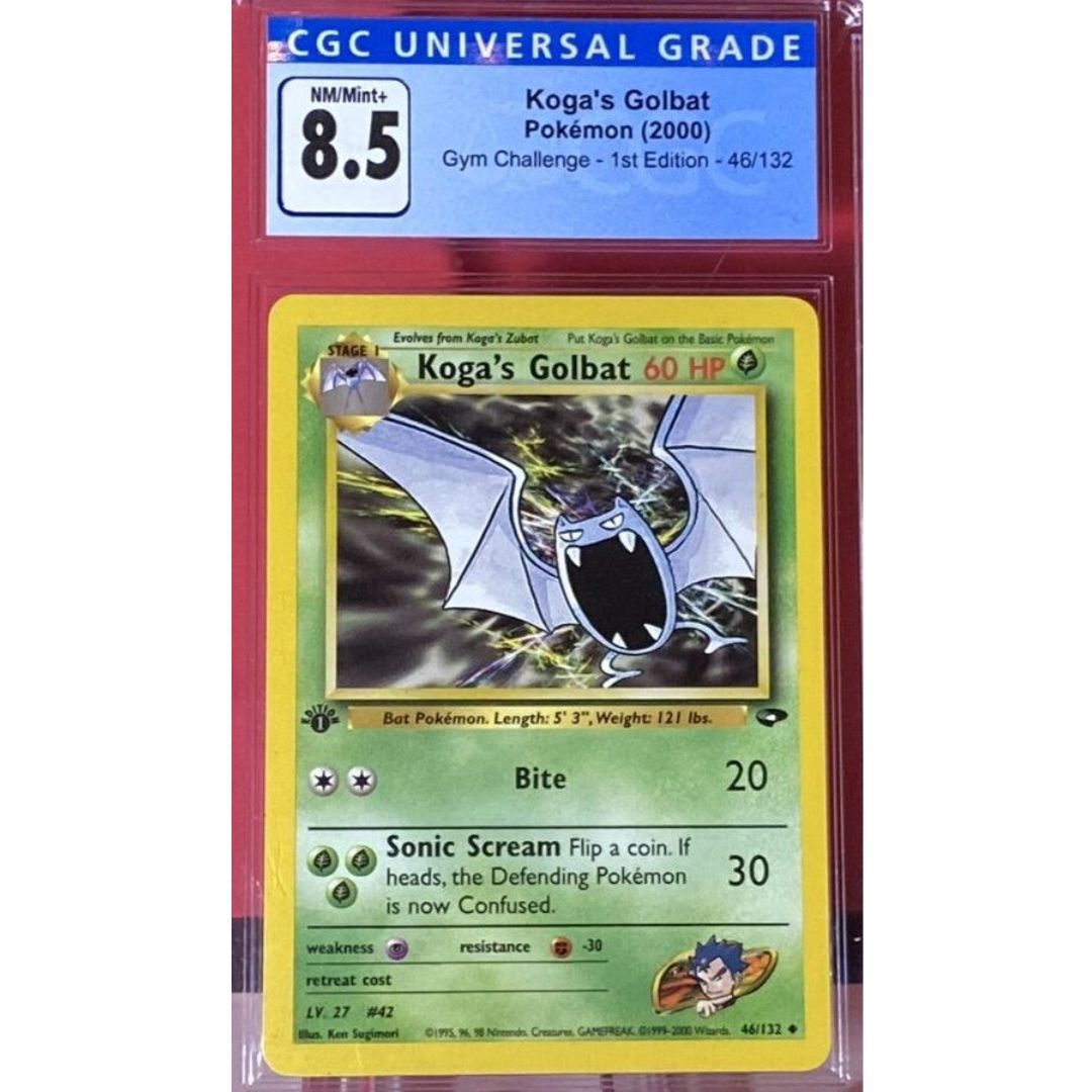 2000 Pokemon Koga's Golbat Gym Challenge 1st Edition 46/132 CGC 8.5 (PSA/BGS)