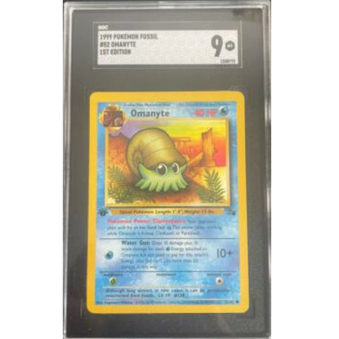 Omanyte 1st Edition Fossil Pokemon Card WOTC SGC 9