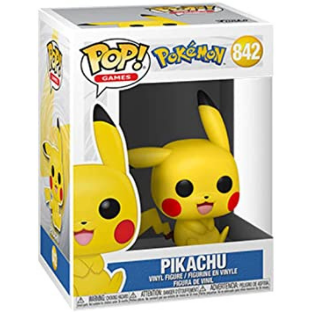 Funko Pop! Games: Pokemon - Pikachu (Sitting), 3.75 inches