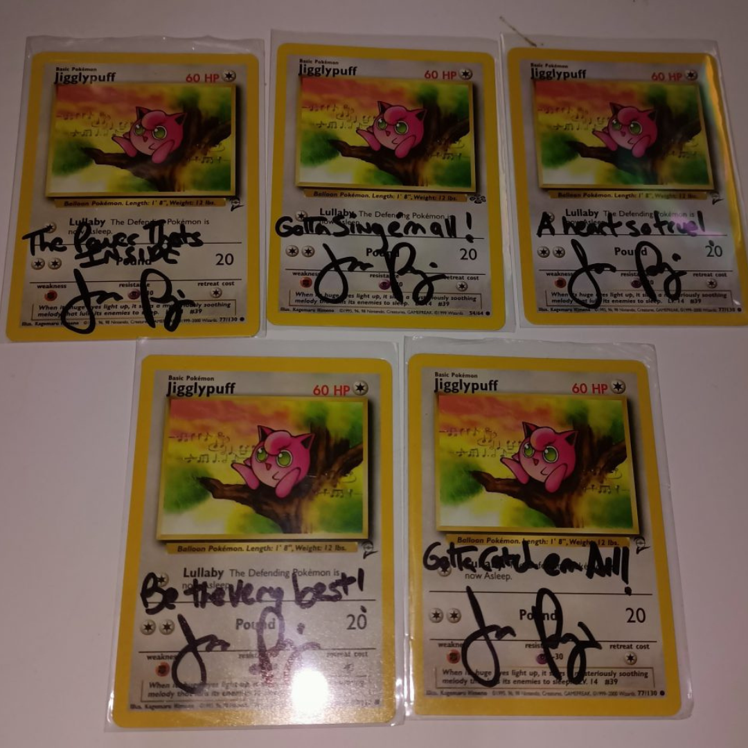 Autographed Vintage 1st Gen Jigglypuff Card