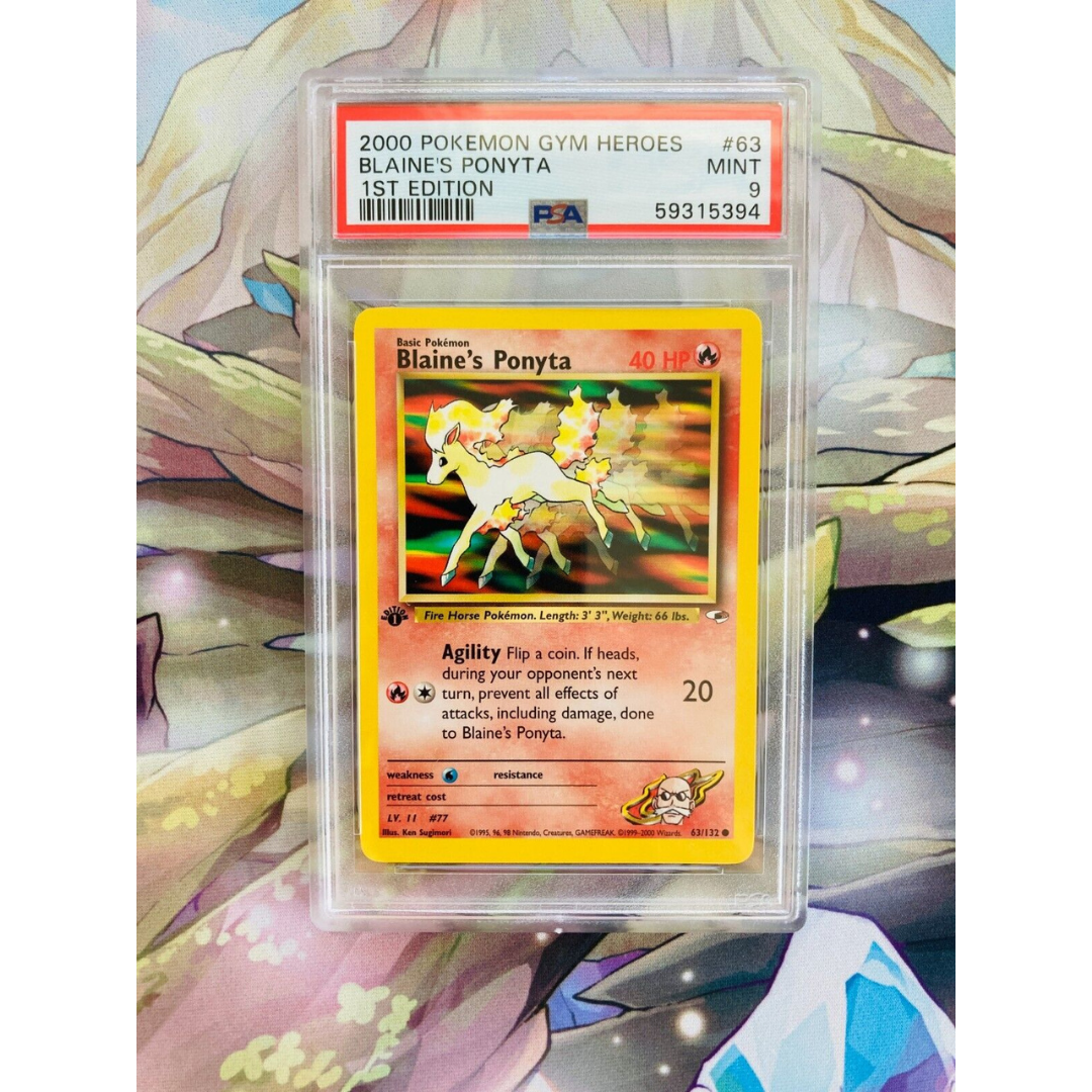 Pokemon PSA 9 Blaine's Ponyta