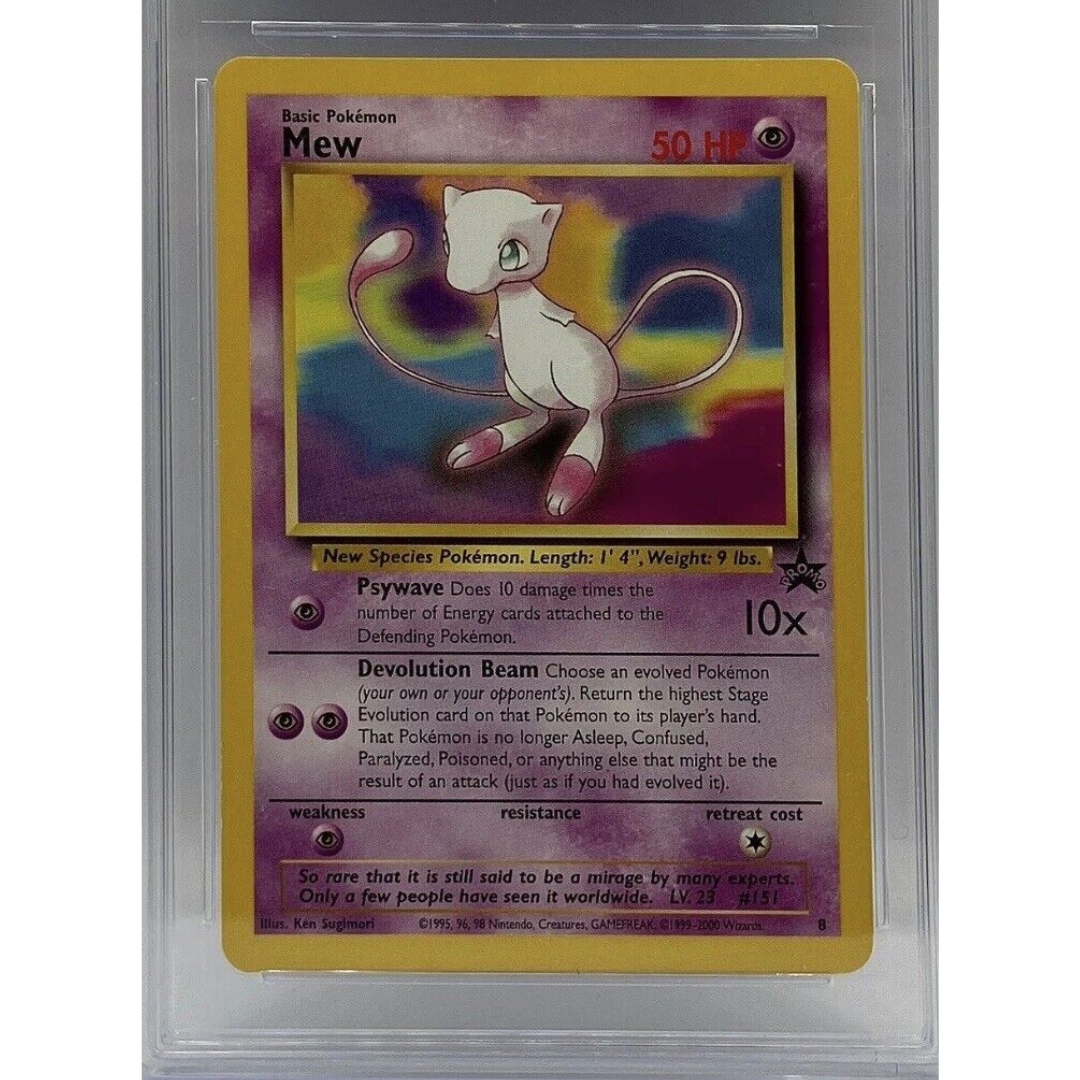 Mew # 8 WOTC Black Star Promo Pokemon Card WndiGo 9 Mint