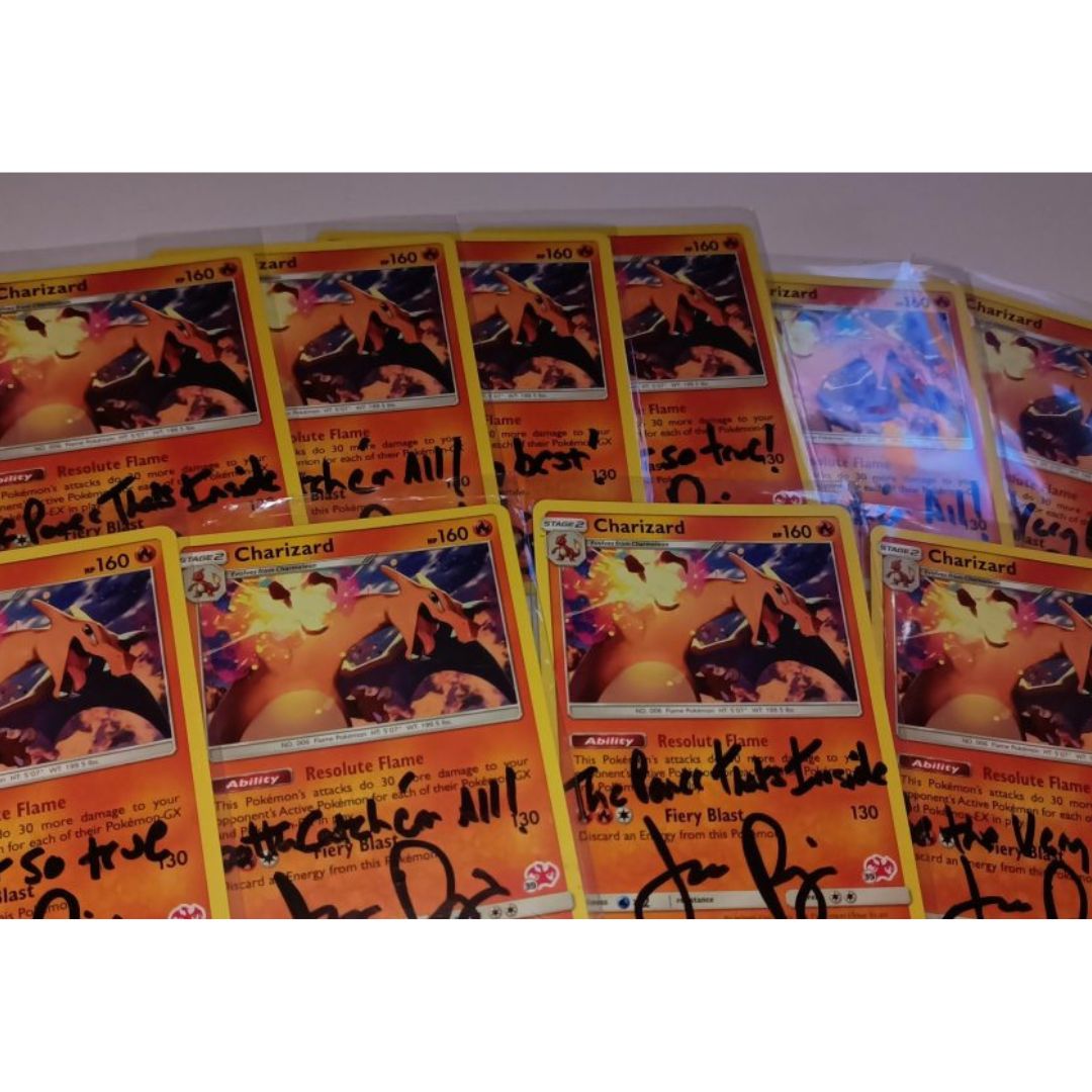 Autographed Charizard card from Battle Academy