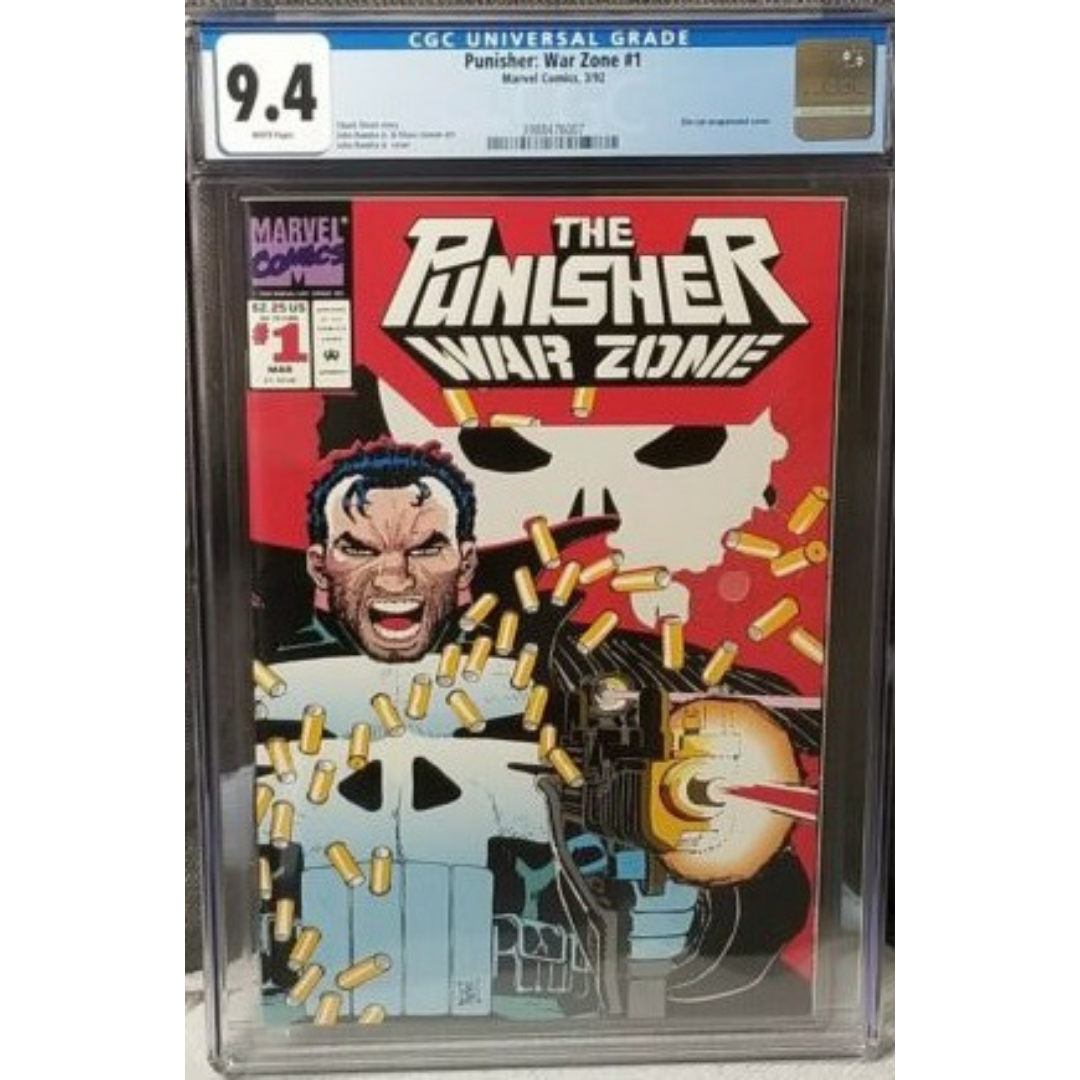 The PUNISHER WAR ZONE #1 - Marvel 1992 - Die cut wrap around cover! CGC 9.4