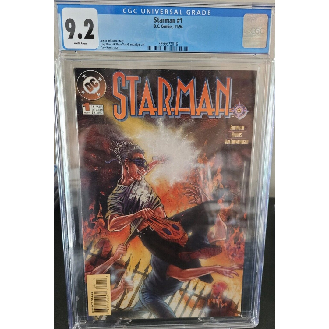 STARMAN #1 CGC 9.2 GRADED 1994 DC COMICS JAMES ROBINSON! AMAZING TONY HARRIS ART