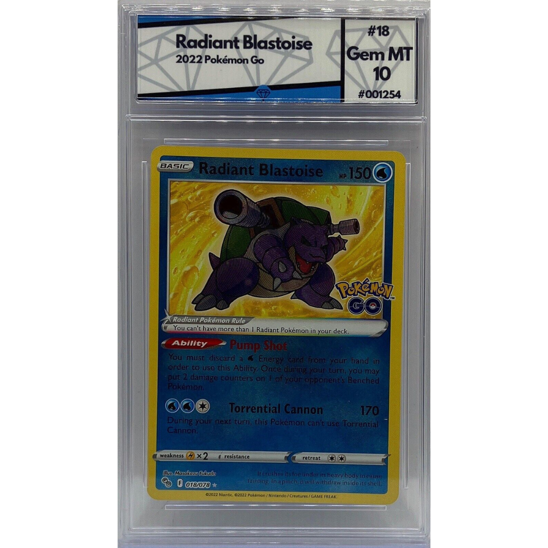 Radiant Blastoise Pokemon GO WndiGo 10 Gem Mint