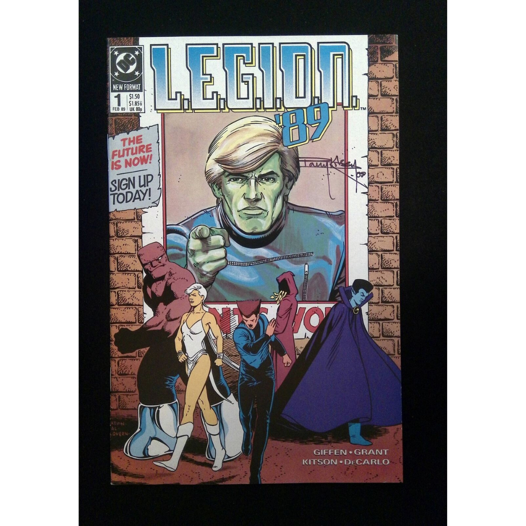 Legion #1 Dc Comics 1989 Vf+ Signed By Barry Kitson