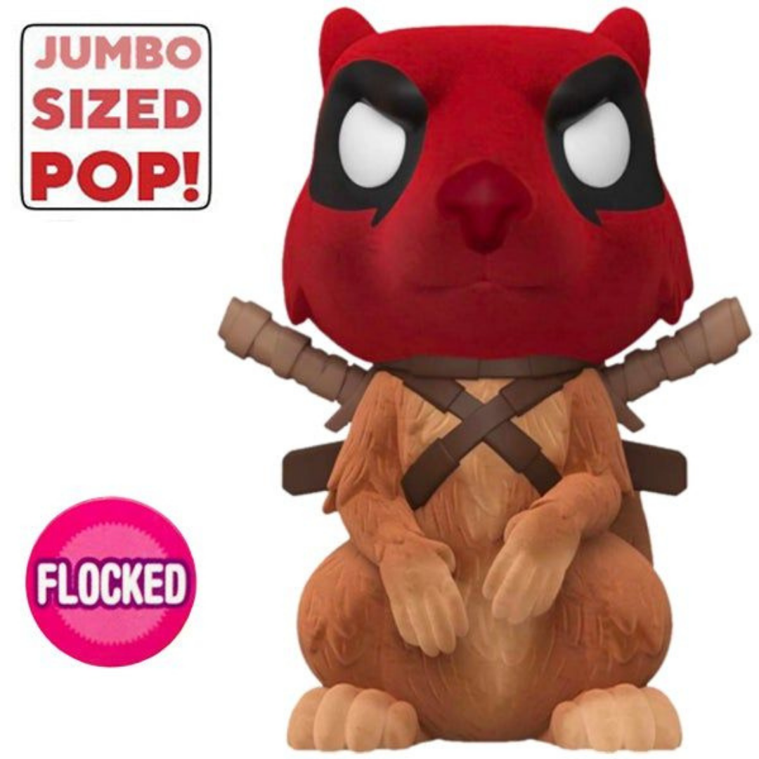 Funko Pop! Jumbo Deadpool 30th Squirrelpool Flocked 10-Inch