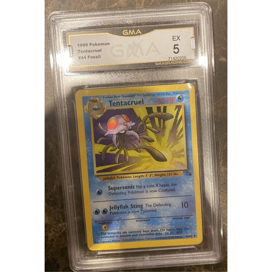 1999 Pokemon #44 Tentacruel (Fossil Set) GMA5 EX