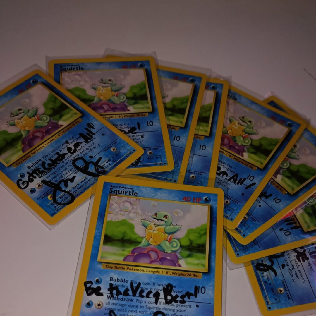 Autographed Vintage 1st Gen Squirtle