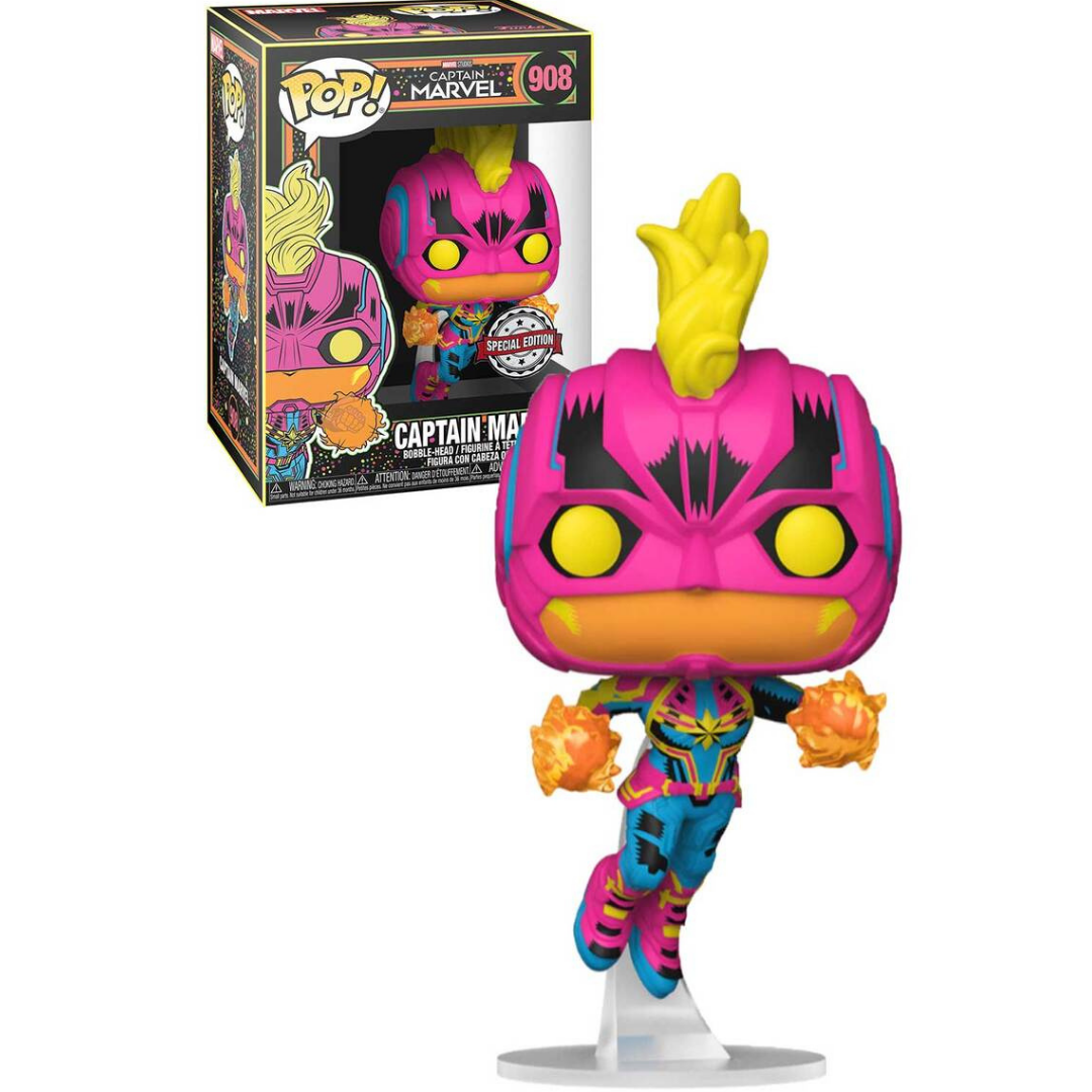 Funko POP! Marvel: Black Light - Captain Marvel