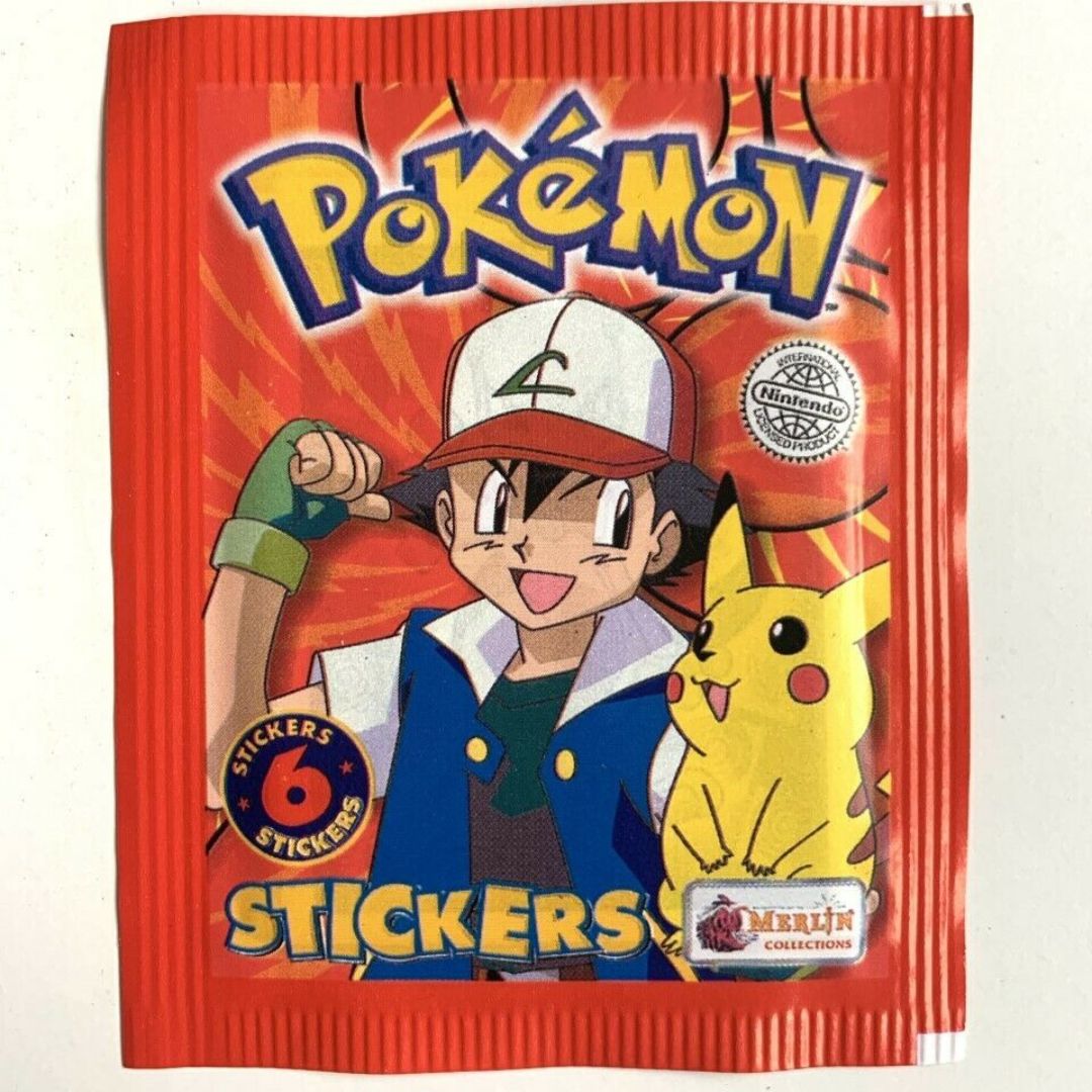 1999 pokemon sealed sticker pack.