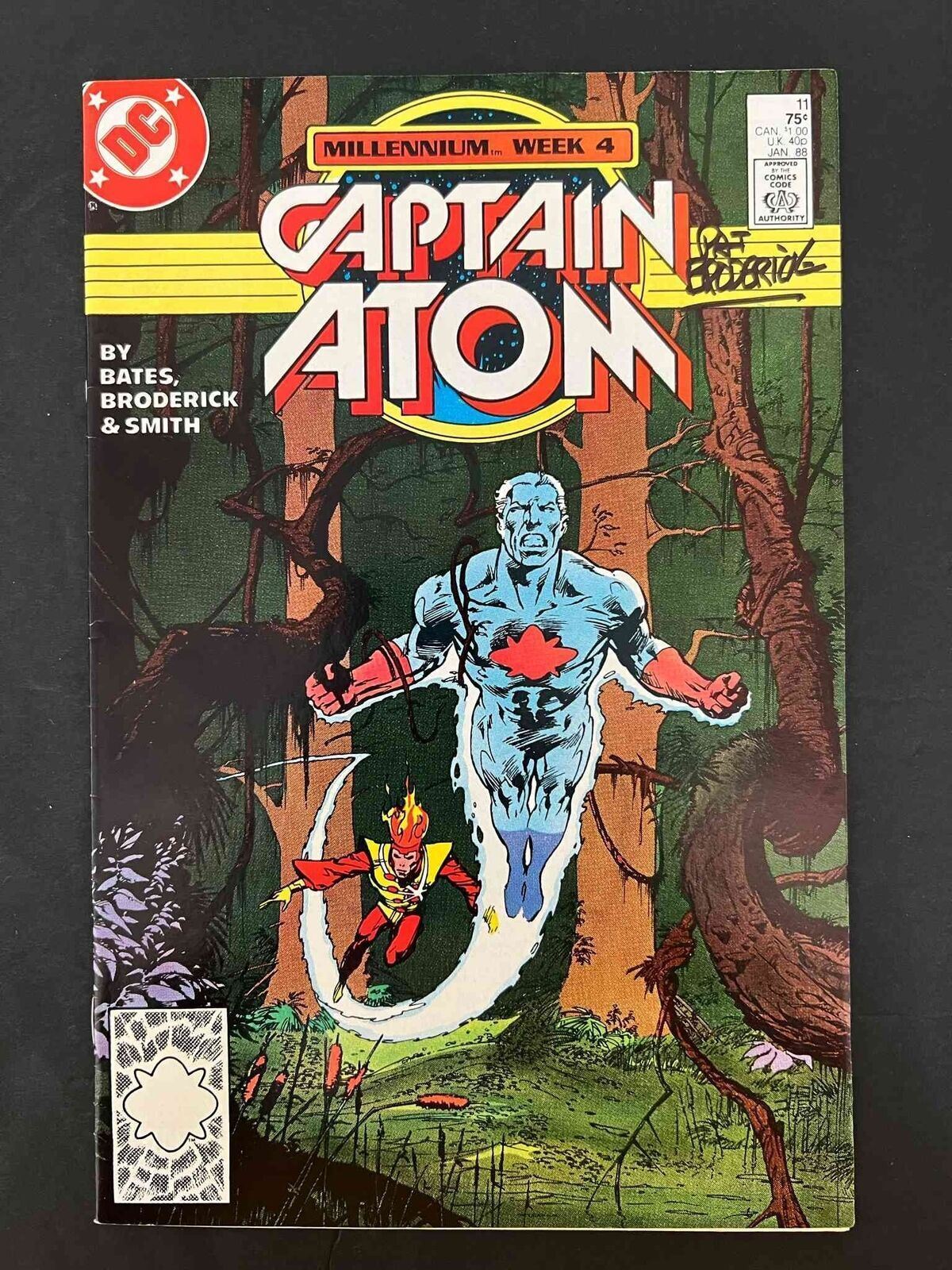 Captain Atom #11 Dc Comics 1988 Vf+ Signed By Pat Broderick