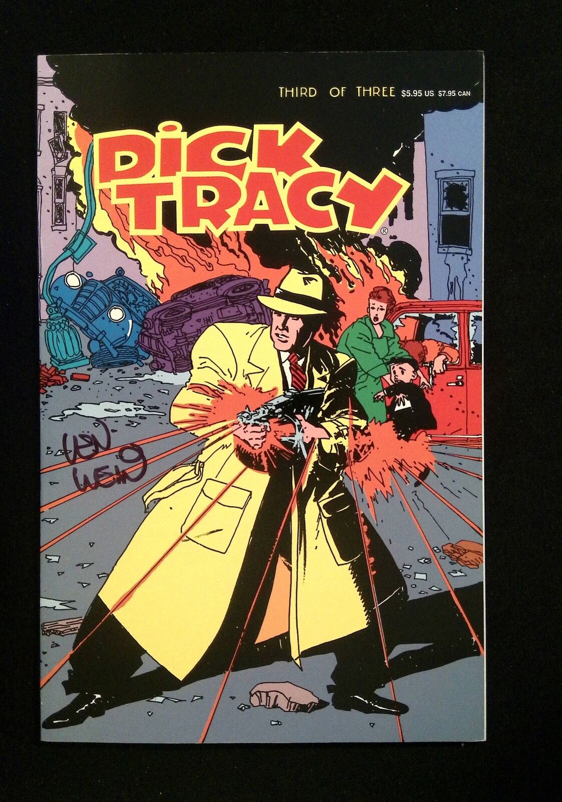 Dick Tracy #3 W.D. Comics 1990 Vf/Nm Signed By Len Wein